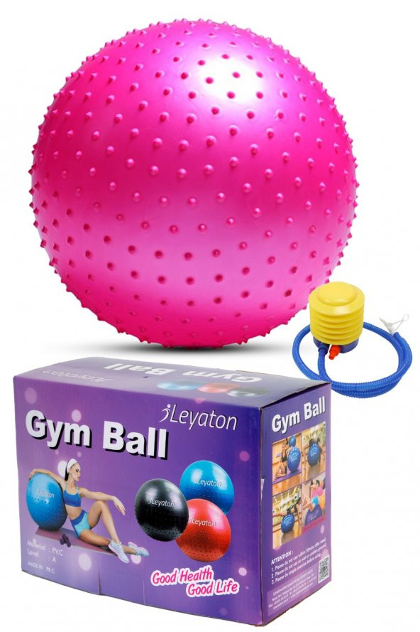 Dikenli Yoga Pilates Aeorobik Jimnastik Topu 65 Cm Pembe ürün görseli 1