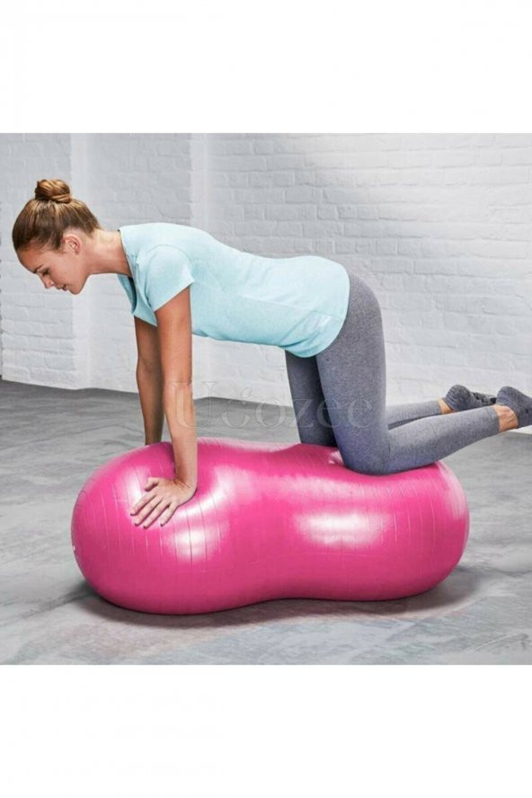 AYLA STAND Fıstık 90 Cm Peanut Pilates Topu Fıstık ( Peanut ) Pilates Topu+ Dual Pompa Hediye ürün görseli 1