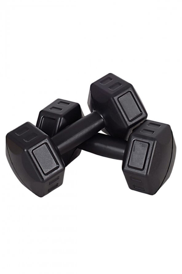 AYLA STAND Spor 2kg X 2 Adet Dambıl Seti Siyah ürün görseli 1