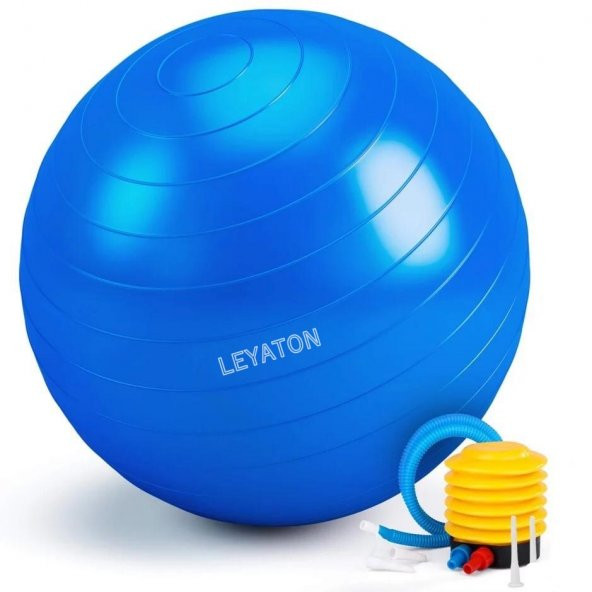 Leyaton Leyaton 75 Cm Dayanıklı Yüksek Kalite Fitilli Pilates Topu Ve Pompa ürün görseli 1