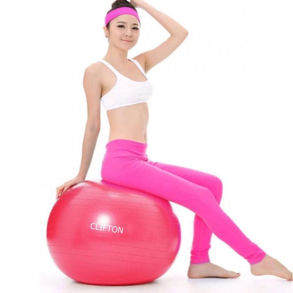 Leyaton Leyaton 65 Cm Fitilli Pilates Topu Pembe Ve Pompa ürün görseli 1