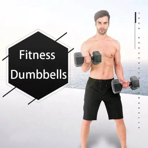 Buffer Plastik Köşeli Dambıl Set - Dumbbell Set 2X3 Kg ürün görseli 1