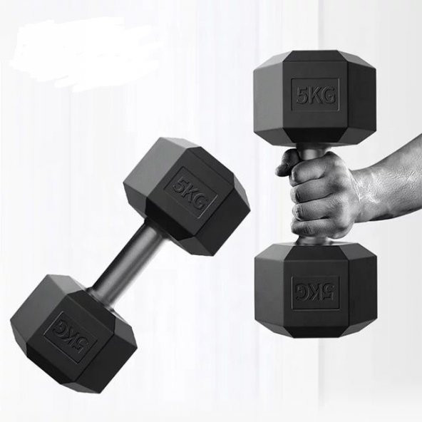 Buffer Plastik Köşeli Dambıl Set - Dumbbell Set 2x1 Kg - Resim 2