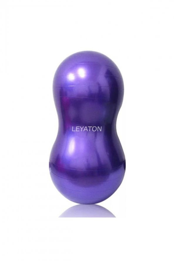 Leyaton Mor Fıstık Pilates Topu 90x45 cm + Pompa ürün görseli 1
