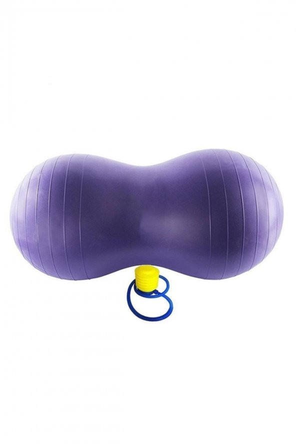Leyaton Mor Fıstık Pilates Topu 90x45 cm -Pompa ürün görseli 1