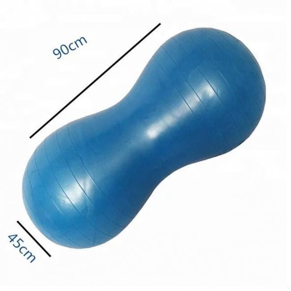 Leyaton Fıstık Pilates Topu Spor Egzersiz Topu - 90 Cm Pilates Topu + Şişirme Pompası Hediye ürün görseli 1
