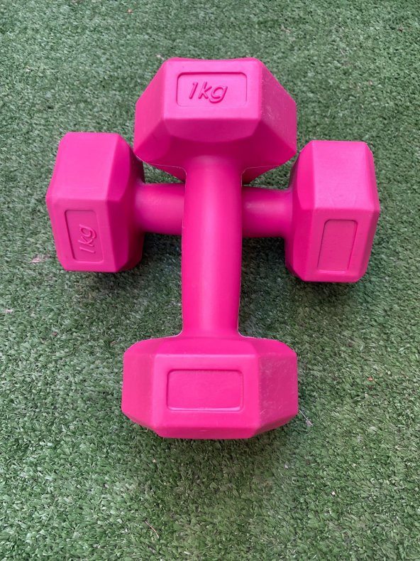 Leyaton 1 Kg Dambıl Seti Ağırlık Seti 1 Kg 2 Adet Pembe ürün görseli 1