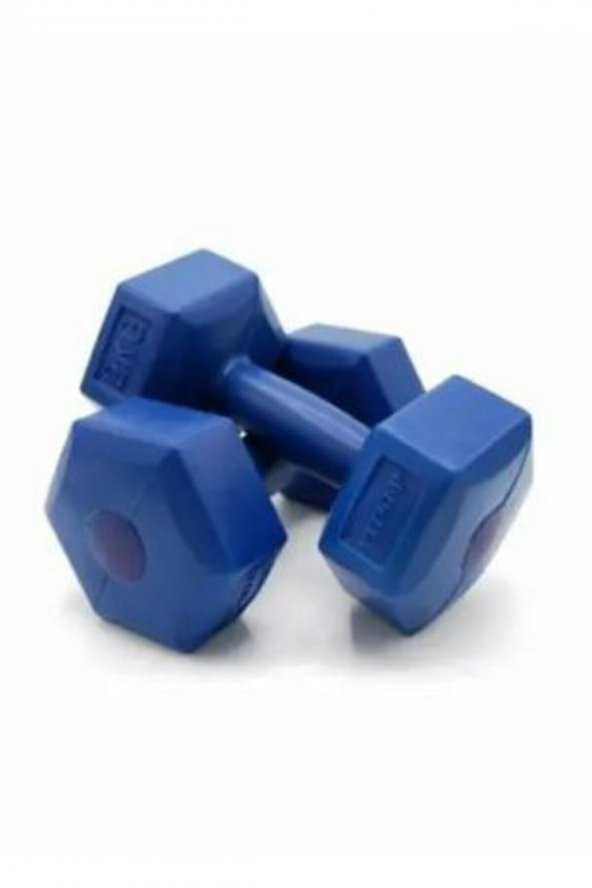 Mrt Spor Dambıl 2 Kg X 2 Adet Deluxe Pvc Kaplama Plastik Dumbell 1 Çift Dm2 ürün görseli 1