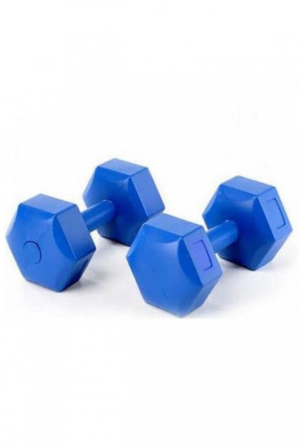 Buffer 4kg X 2 Adet Dambıl Ve Atlama Ipi Kombin Seti Vinyl Kaplama Dumbell ürün görseli 1