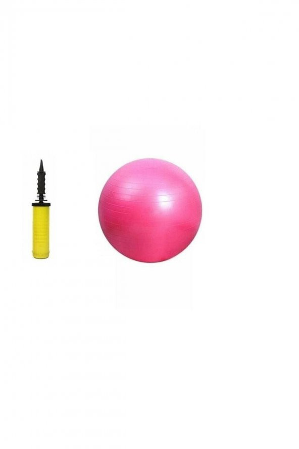 AYLA STAND 20 cm Fitilli Pilates Topu Ve Pompa Seti Plates Denge Yoga Spor Egzersiz Top Jimnastik Fitness Gym ürün görseli 1
