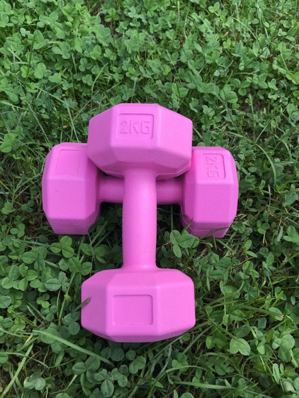 Leyaton Dambıl Seti Köseli Vınyl 2 kg Ağırlık Seti 2 Kg x 2 Adet  4 Kg ürün görseli 1