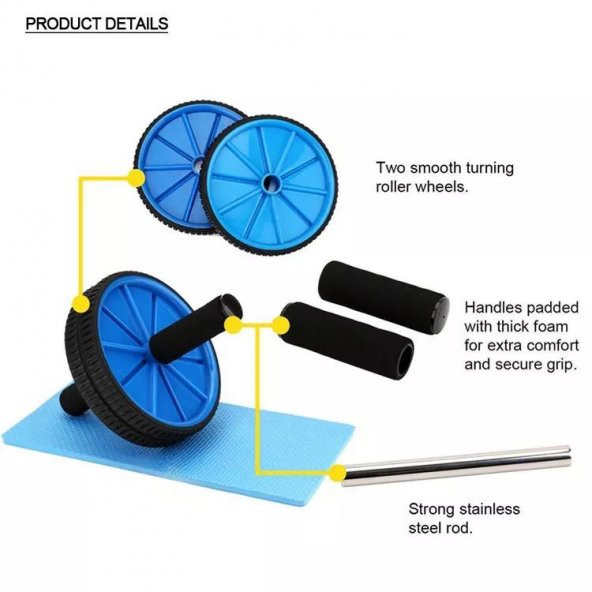 Buffer Fitness Abdominal AB wheel - Resim 2