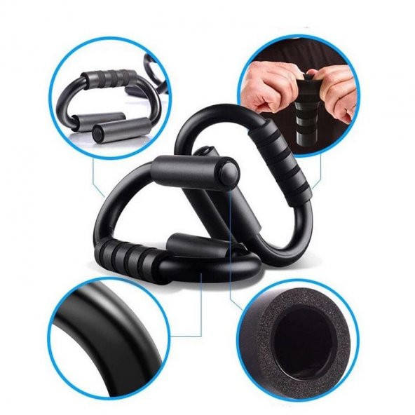 Buffer Buffer Siyah Push Up Stands Profesyonel Şınav Aleti - Resim 2