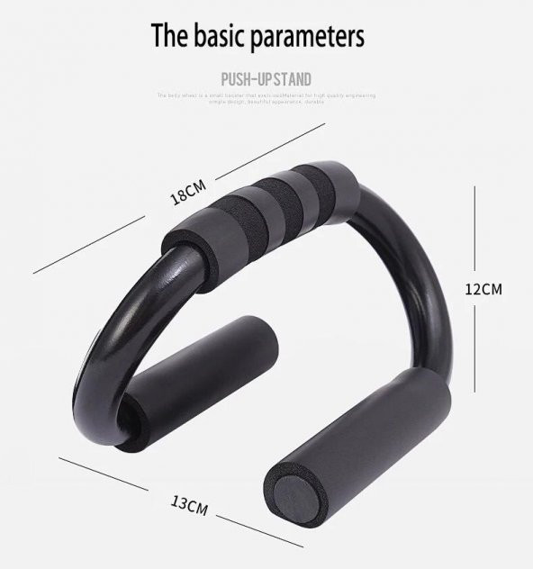 Buffer Buffer Siyah Push Up Stands Profesyonel Şınav Aleti - Resim 3