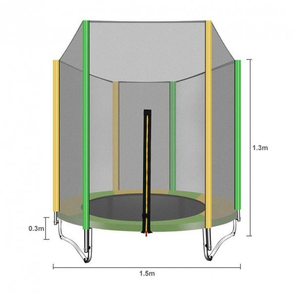 pekial Katlanabilir Trambolin Fileli 140 Cm - Resim 7