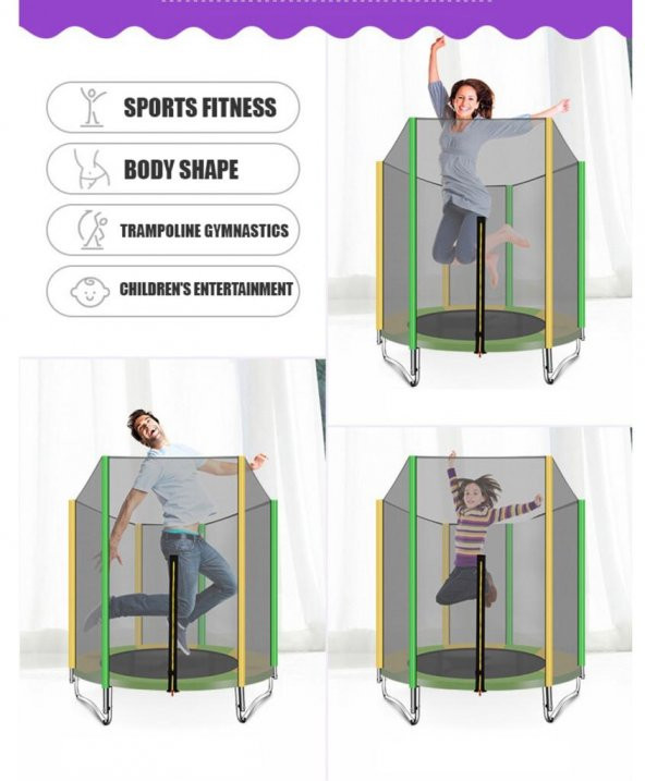 pekial Katlanabilir Trambolin Fileli 140 Cm - Resim 8