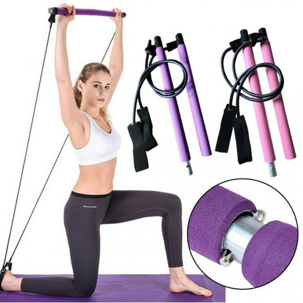 Leyaton Leyaton Pilates Çubuğu, Direnç Bandı Çubuğu, Pilates Çubuğu Yoga ürün görseli 1
