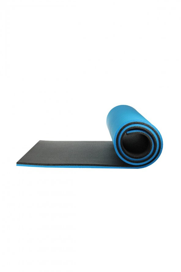 Leyaton 10 Mm Pilates Matı Mavi - Siyah - Resim 2