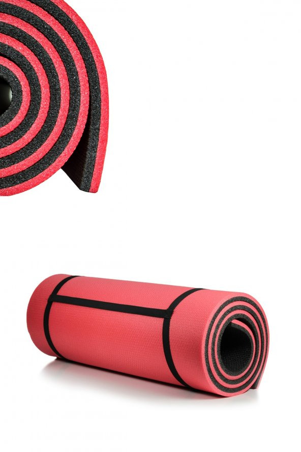 Leyaton Pilates Minderi Yoga Mat Fitness Egzersiz Minderi Nar Çiçeği Siyah ürün görseli 1