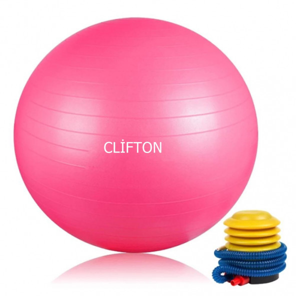 Clifton 65 cm Pilates Topu Pompa Hediyeli Asorti Fitness Pilates Spor ürün görseli 1