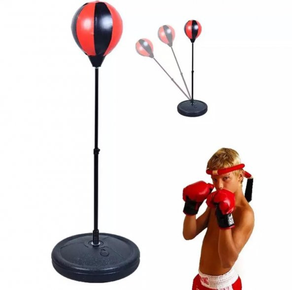 Leyaton Çocuk Boks Standı 90-120 Cm Refleks Topu Boks Seti Eldiven Hediye LYT-112 ürün görseli 1