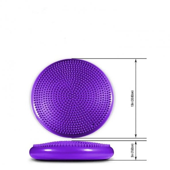 Leyaton Denge Diski Balance Trainer Denge Topu Pilates Balans Disk Mor - Resim 2