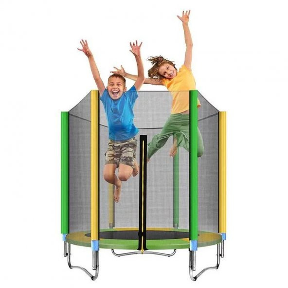Leyaton Fileli Trambolin Katlanabilir 140 cm Trambolin Yeşil LYT-198 ürün görseli 1
