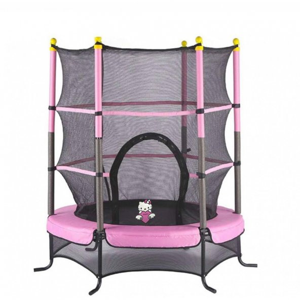 Leyaton Güvenlik Fileli Çocuk Trambolin 140 Cm Pembe ürün görseli 1