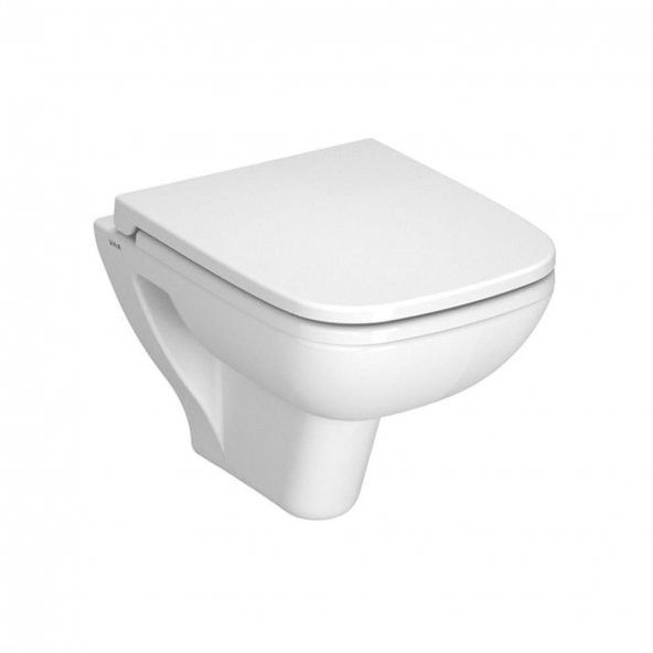 VitrA S20 Square Beyaz Kısa Asma Klozet ve Nuvoplast Yavaş Kapanır Kapak ürün görseli 1