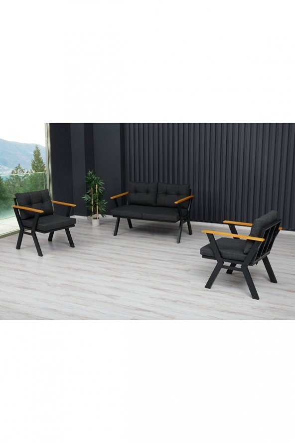 Wakko Balkon, Bahçe, Cafe - Mobilya, Metal Koltuk Takımı - 2+1+1 ürün görseli 1