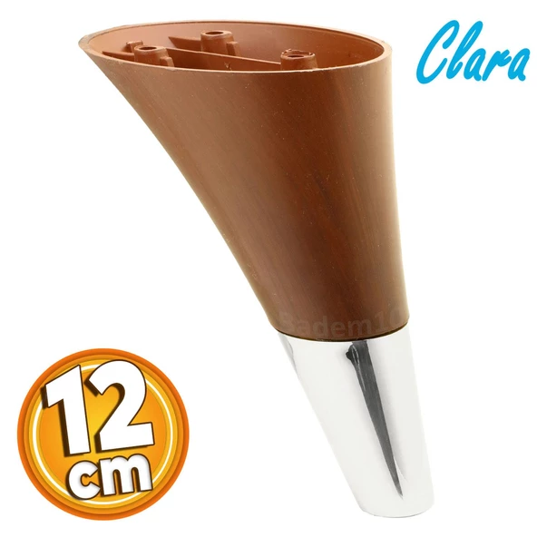 Clara Mobilya Kanepe Sehpa Tv Ünitesi Baza Koltuk Ayağı Kahverengi Krom Renk 12 Cm Ayakları ürün görseli 1