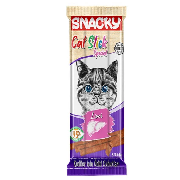 Snacky Kedi Stick Ödül Ciğerli 3*5 gr ürün görseli 1