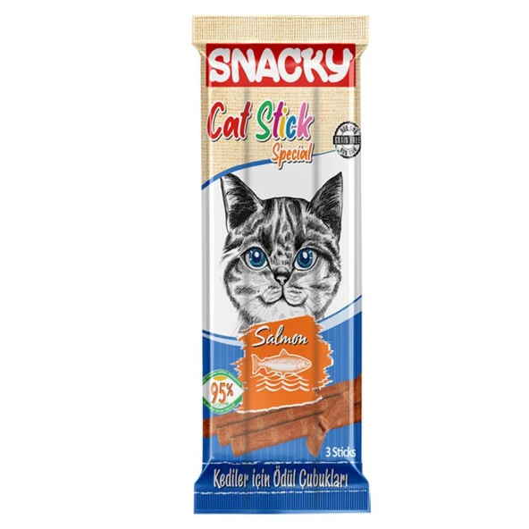 Snacky Kedi Stick Ödül Somonlu 3*5 gr ürün görseli 1