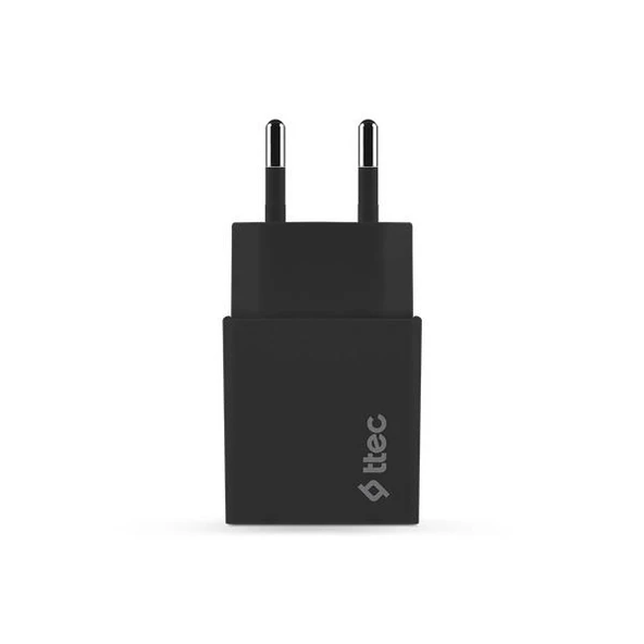 Ttec 2SCS20CS Smartcharger Seyahat Şarj Aleti 2.1A + Type-C Kablo Siyah - Resim 2