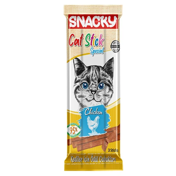 Snacky Kedi Stick Ödül Tavuklu 3*5 gr ürün görseli 1