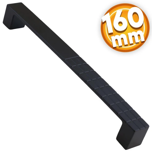 Bihter Desenli Mobilya Mutfak Dolabı Çekmece Dolap Kulpu Kulpları Kulbu Siyah 160 Mm Metal Kulp ürün görseli 1