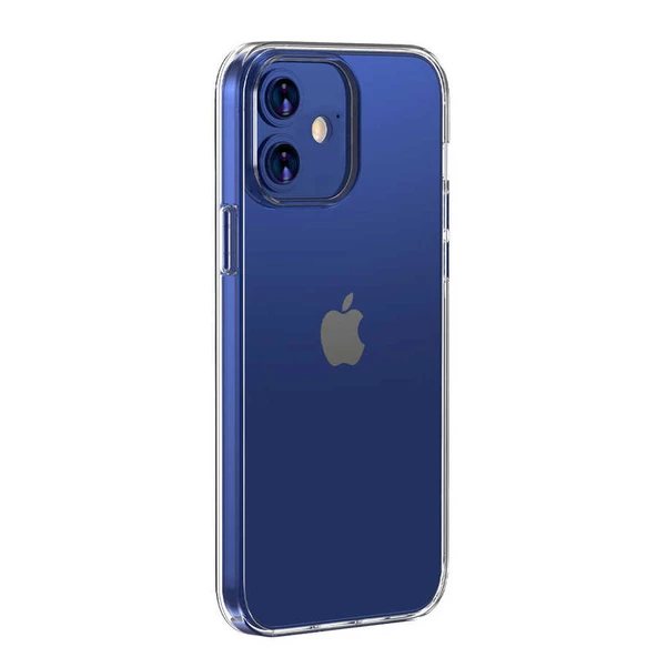 Gpack Apple iPhone 12 Kılıf Droga Sert Pürüzsüz Şeffaf Cam Kapak ürün görseli 1