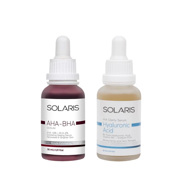 Solaris Cilt Tonu Eşitleyici Canlandırıcı Aha %10 + Bha %2 Serum 30 Ml Ve Hyaluronik Asit Serum Nemlendirici ürün görseli 1