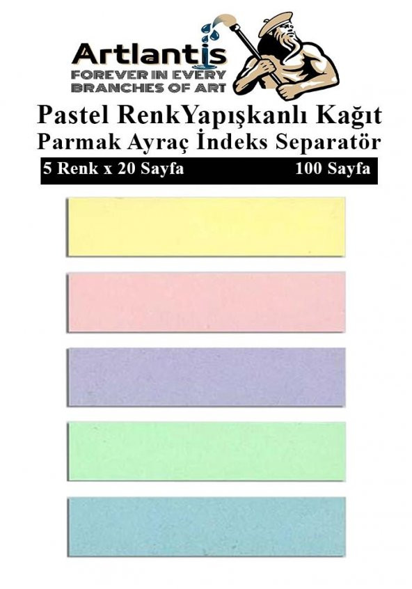 Kendinden Yapışkanlı Ayraç Postit 5 Renkli 1 Adet Yapışkanlı Not Kağıdı Transparan Parmak Ayraç İndeks Seperatör 5 Li Mini ürün görseli 1