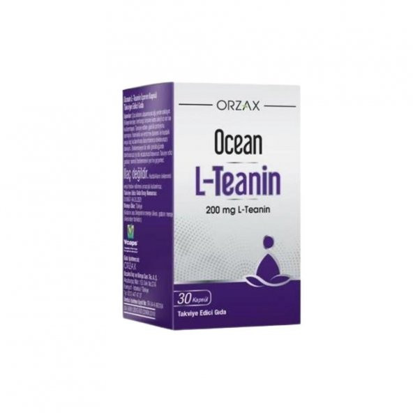 Ocean L-Teanin İçeren Takviye Edici Gıda 200mg 30 Kapsül ürün görseli 1