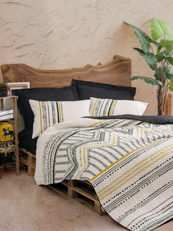 Cotton Box Ethnic Tek Kişilik Complete Set Elvira Siyah ürün görseli 1