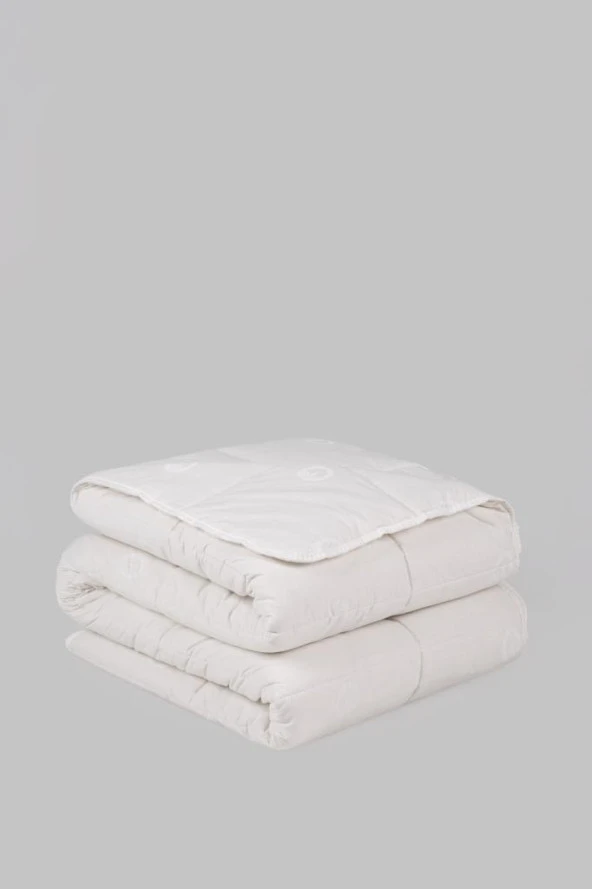 Cotton Box Tek Kişilik Ranforce Pamuk Yorgan 155x215 Krem ürün görseli 1