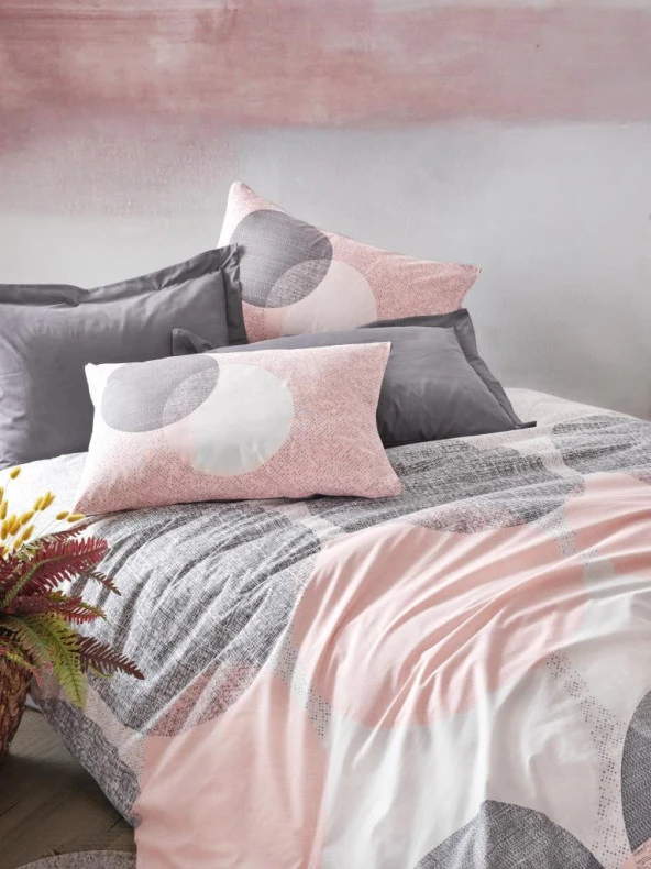 Cotton Box Tek Kişilik Nevresim Takımı Leron Gri ürün görseli 1
