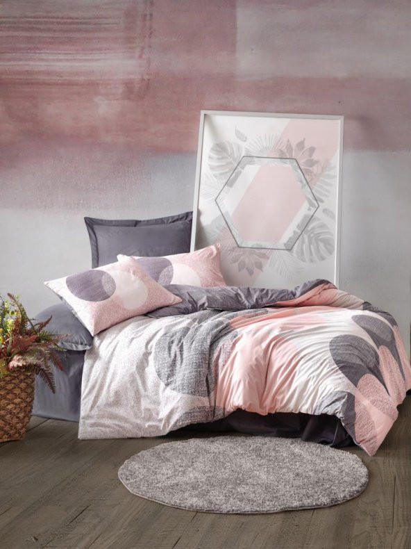 Cotton Box Çift Kişilik Nevresim Takımı Leron Gri ürün görseli 1