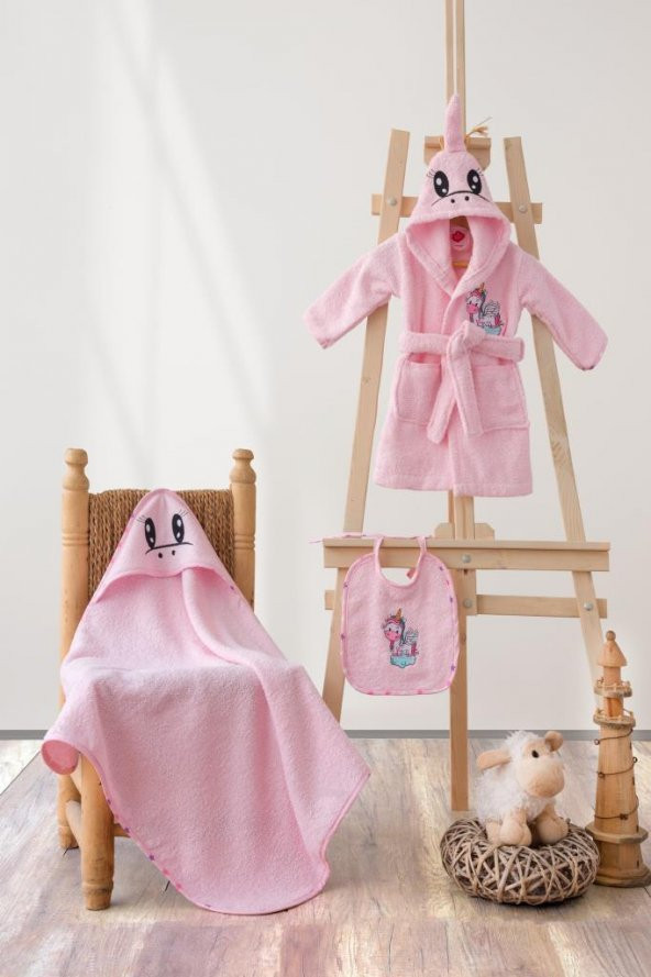 Cotton Box Bebek Banyo Seti Unicorn Pembe ürün görseli 1