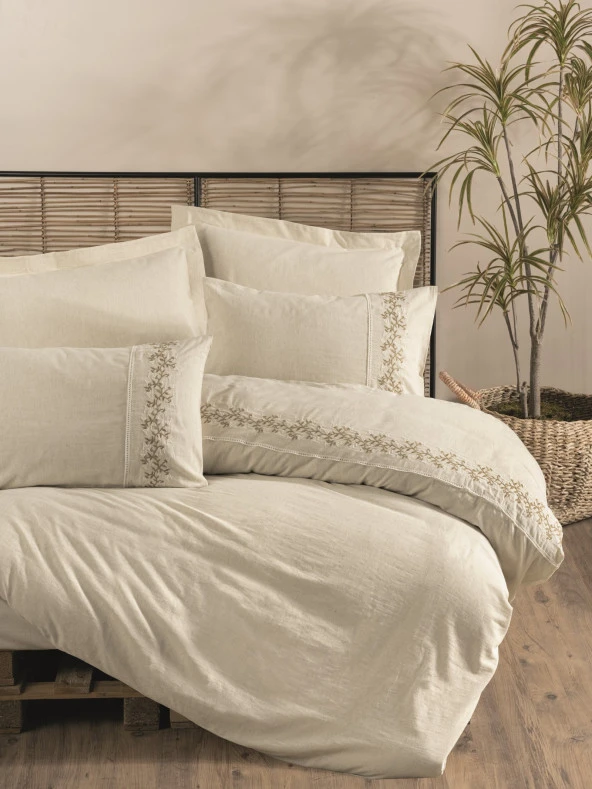 Cotton Box Cotton Keten Çift Kişilik Nevresim Takımı Darian ürün görseli 1