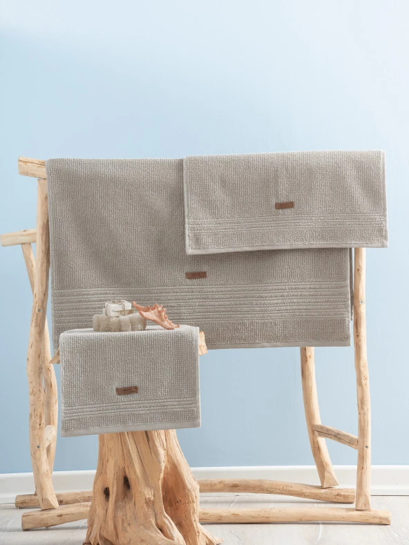 Cotton Box %100 Pamuk Wellness Havlu Seti Sand Bej ürün görseli 1