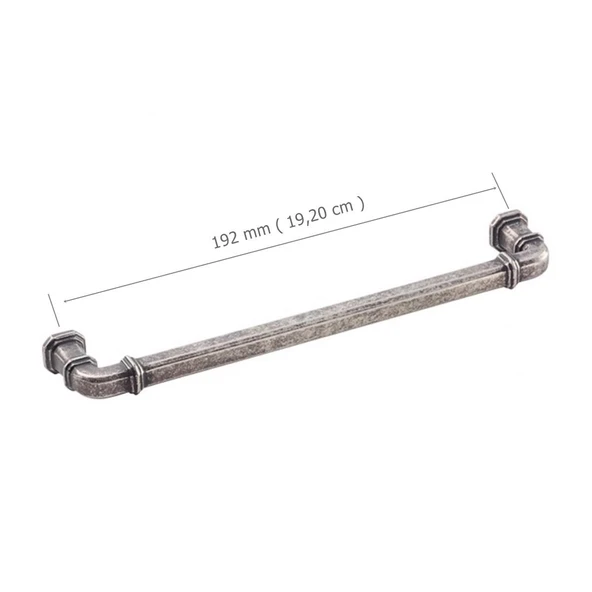 Doğanlar Gusto 192 mm Mobilya Kulp Antik Gümüş - Resim 2