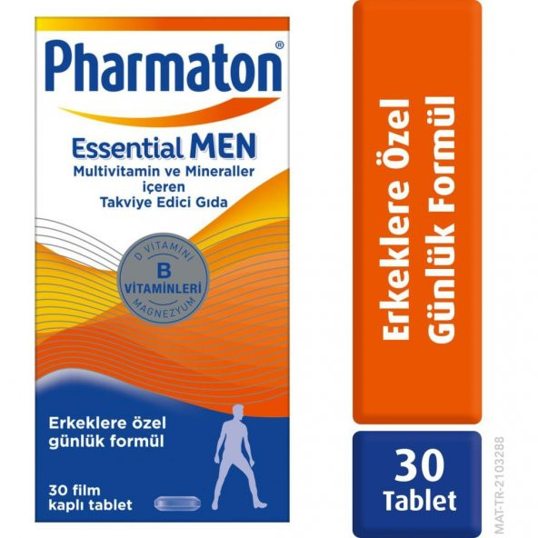 Pharmaton Essential Men Multivitamin Ve Mineral 30 Kapsül - Resim 2
