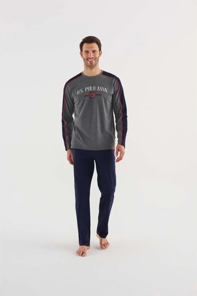 U.s Polo Assn 18620 Erkek Yuvarlak Yaka Pijama Takım ürün görseli 1